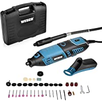 WESCO Amoladora Eléctrica 160W Juego de Herramientas Rotatorias Multifunción con 40 Accesorios Velocidades Variables…
